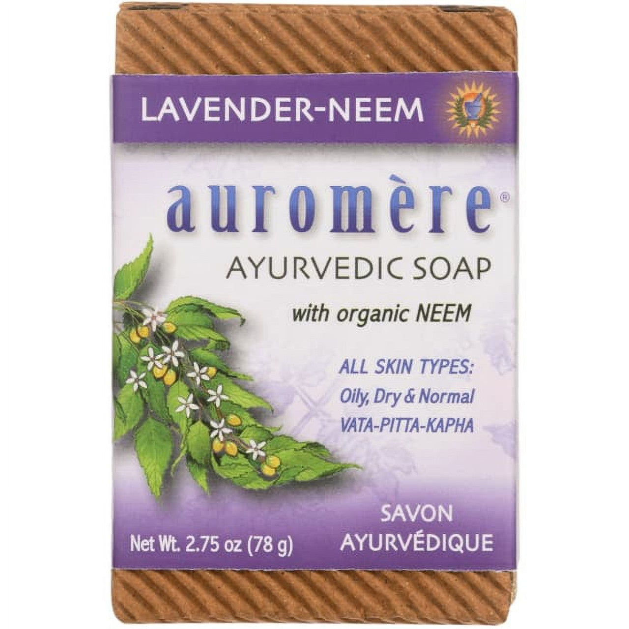 Auromere Ayurvedic Bar Soap, Lavender- Neem, 2.75 Oz